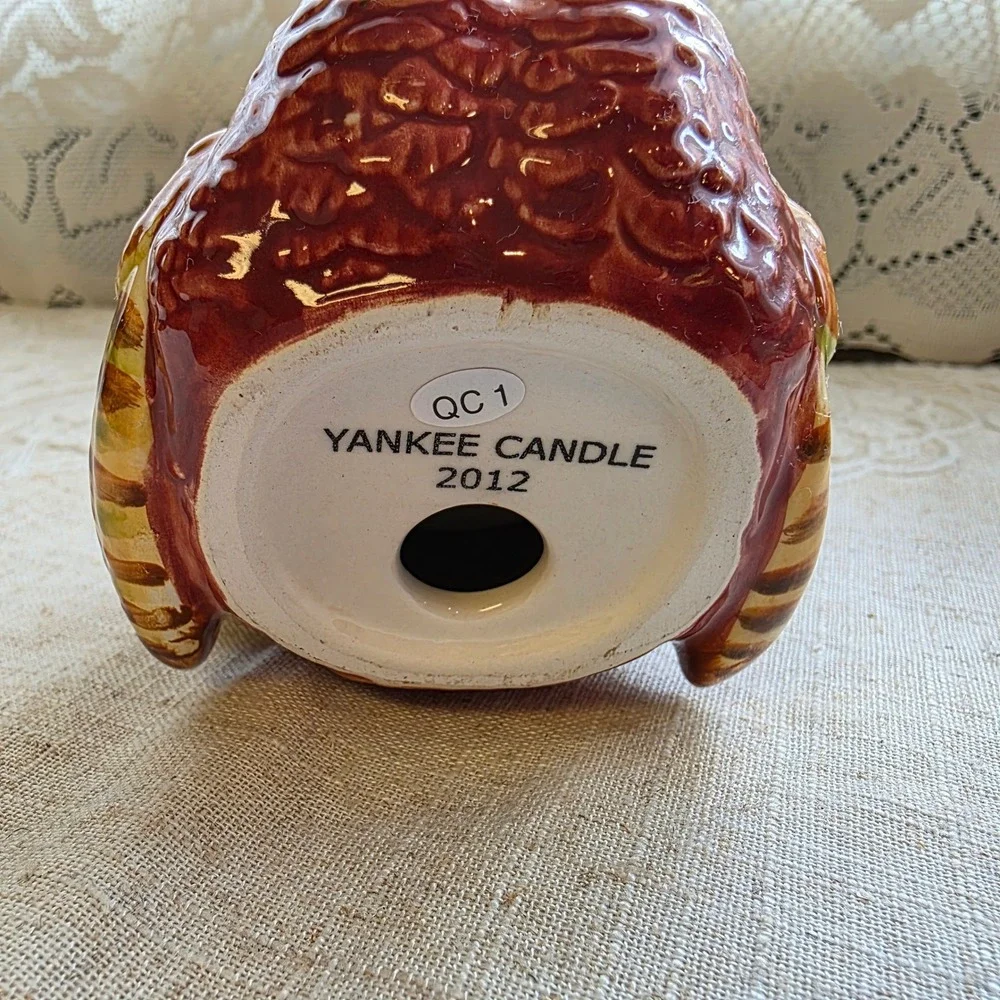 Yankee Candle Turkey Tea Light Holder Small Brown 2012 Thanksgiving Decor